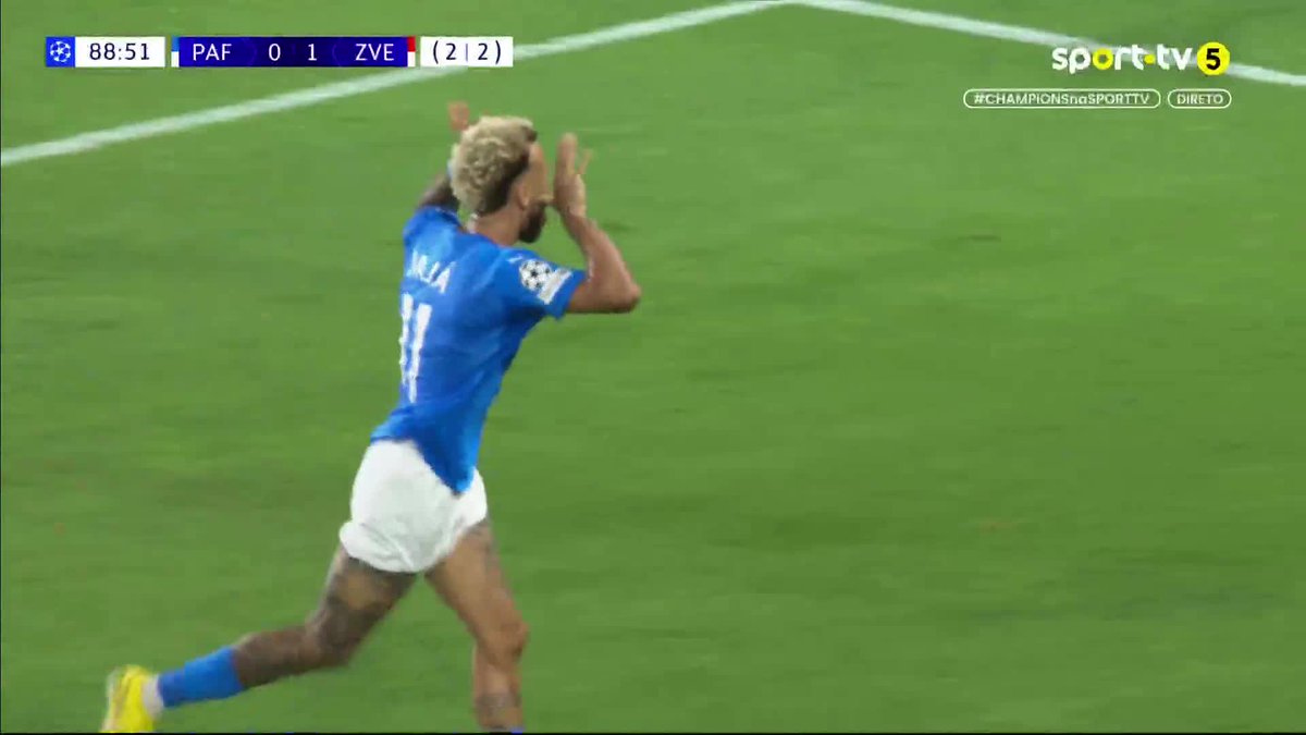 O golo histórico que apurou o Pafos para a Champions League pela primeira vez 🥵