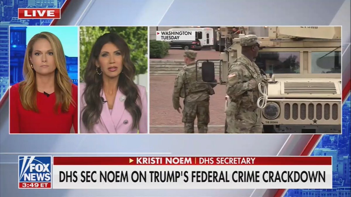 Noem: We need to go from city to city across this country and pressure these politicians to get on board. The story here in Washington can happen in Chicago, can happen in Boston, can happen in San Francisco
