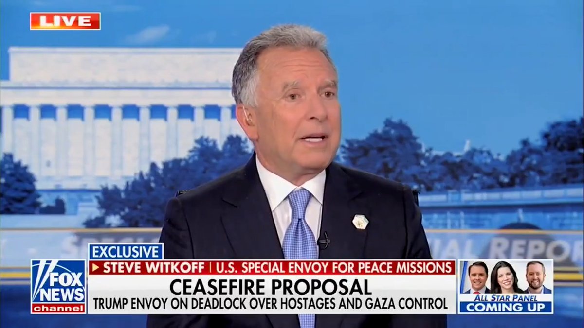 WATCH IN FULL: U.S. Special Envoy for Peace Missions Steve Witkoff (Special Envoy Steve Witkoff)'s must-watch interview with Bret Baier on Fox News