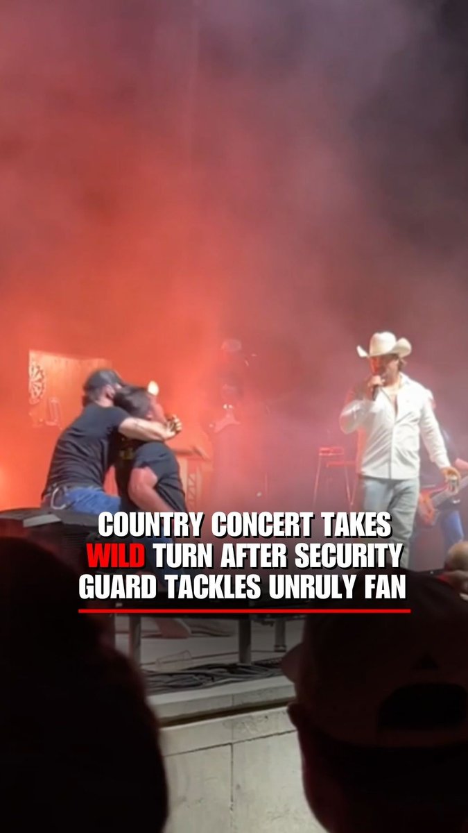 Country singer Gavin Adcock stayed composed as security swiftly tackled a fan who stormed the stage during his Kansas concert.