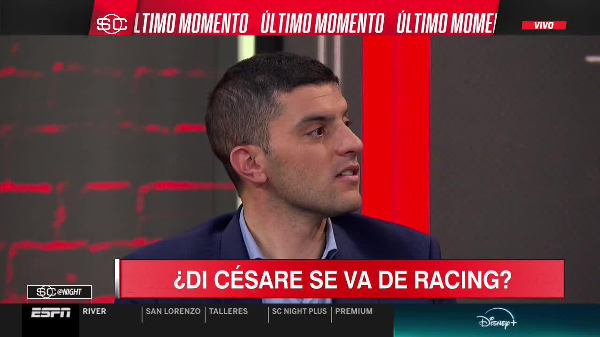 ¿MARCO DI CESARE SE VA DE RACING? Atencióin a la información de Tomas Davila en #SCNight. 📺 #DisneyPlus Plan Premium