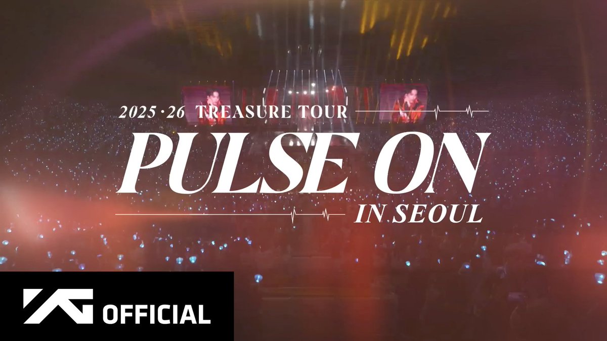 2025-26 #TREASURE TOUR [PULSE ON] IN SEOUL SPOT VIDEO 📌Get Tickets: 🗓Concert Dates - 2025.10.10 FRI 7PM (KST) - 2025.10.11 SAT 6PM (KST) - 2025.10.12 SUN 5PM (KST) 📍Venue - KSPO DOME #트레저 #PULSE_ON #TOUR #SEOUL #YG