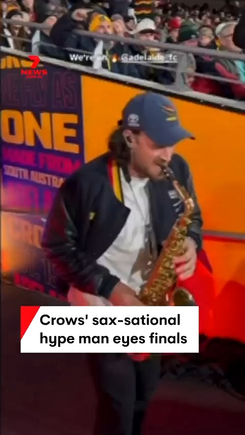 Music teacher by day, Crows’ lucky charm by night - meet the Henley Beach educator firing up SA fans on game day. Die-hard supporter and saxophonist Matt Sammut is hoping to help open the AFL finals series at Adelaide Oval and even perform at the MCG if the Crows go all the way.