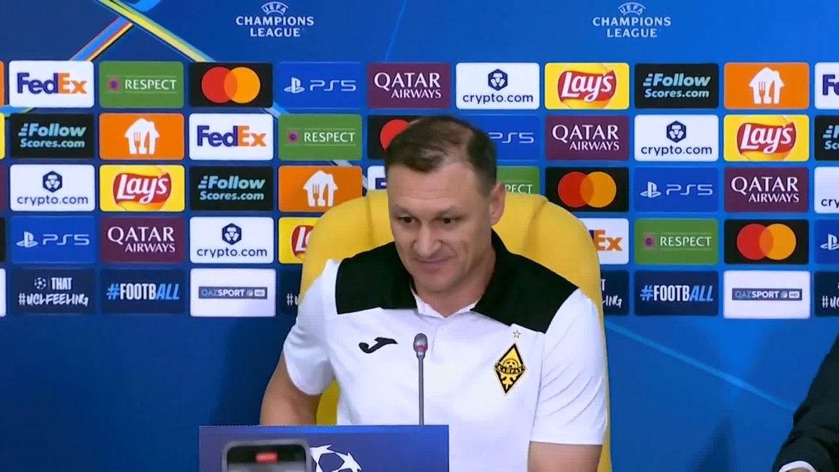 Kairat Almaty boss Rafael Urazbakhtin received a warm reception after his side knocked out Celtic to reach the Champions League league phase 👏