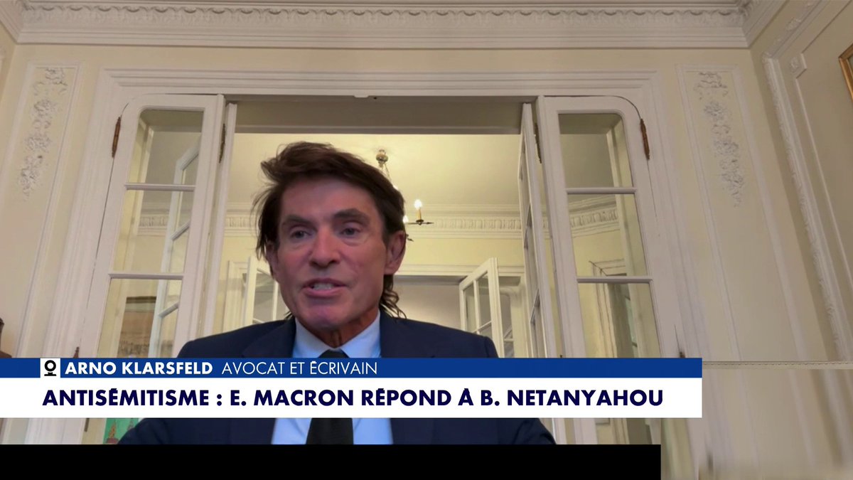 Arno Klarsfeld, avocat et écrivain, rebondit sur la réponse d’Emmanuel Macron à Benyamin Netanyahou : «C’est une période de glaciation qui s’ouvre dans les relations diplomatiques avec Israël», dans #LaMatinale