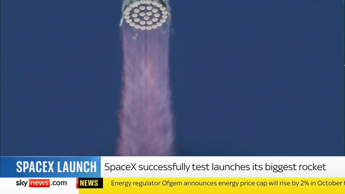 🗣️“There is still a lot to prove, even though this test flight has been a success” Sky’s Science and Medical correspondent Thomas Moore reports, as SpaceX successfully test launches its biggest rocket. 🚀