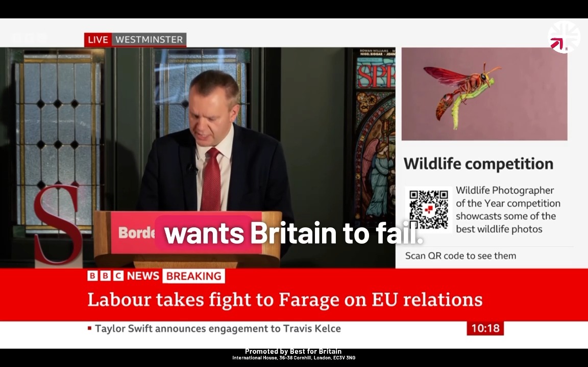 Spot on. 🎯 Nick Thomas-Symonds: "Nigel Farage wants Britain to fail. His model of politics depends on it."