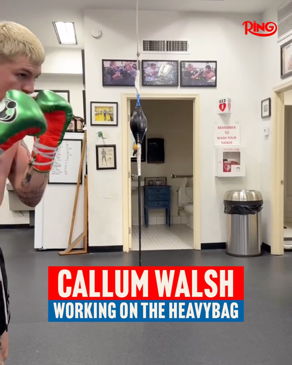 Callum Walsh looking sharp on the heavy bag 💥 #CaneloCrawford live on Netflix l Sept 13th in Las Vegas 🥊