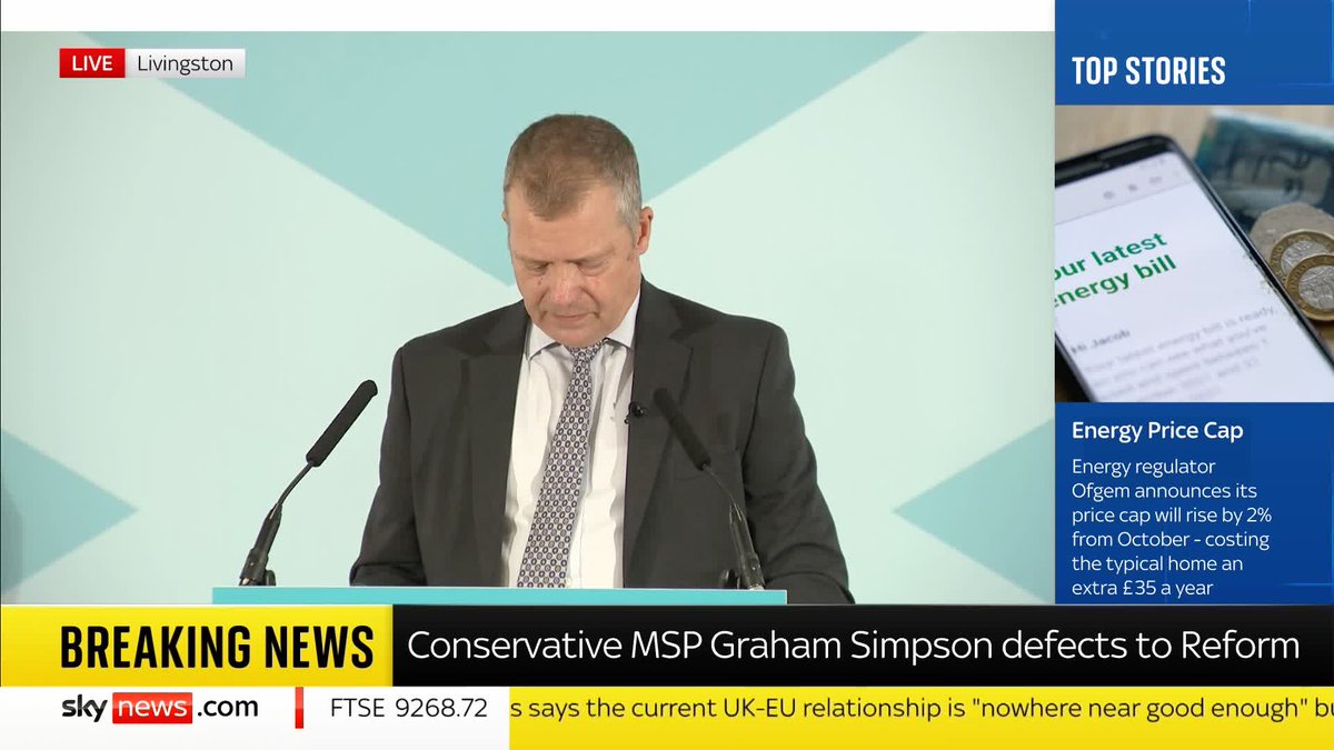 🗣️ “I see the opportunity to help to create something fresh here in Scotland” 🚨BREAKING: Conservative MSP Graham Simpson defects to Reform