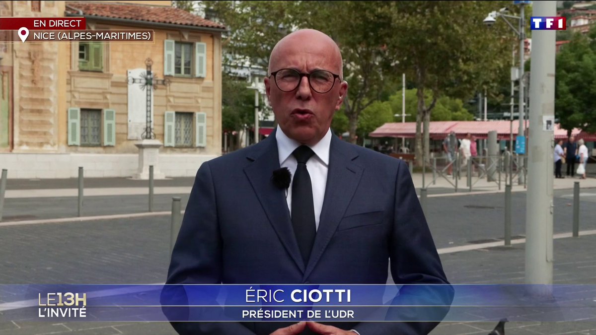 🗣️ "Je veux vous faire part de ma candidature pour devenir maire de Nice", annonce Eric Ciotti (Eric Ciotti) ▶️ #LE13H Marie-Sophie Lacarrau