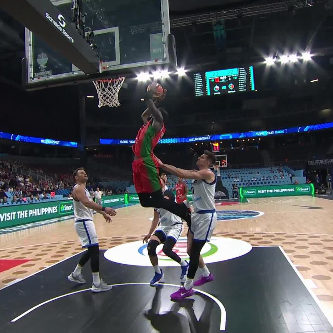Neemias Queta's #EuroBasket debut is turning out to be a special one 💥 #EuroBasket