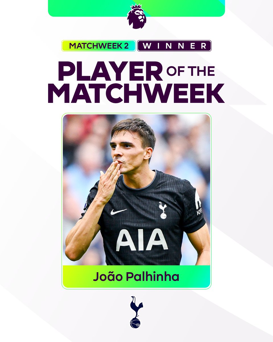 You voted Joao Palhinha as Player of the Matchweek for his dominant performance in Spurs' 2-0 win against Man City 💪
