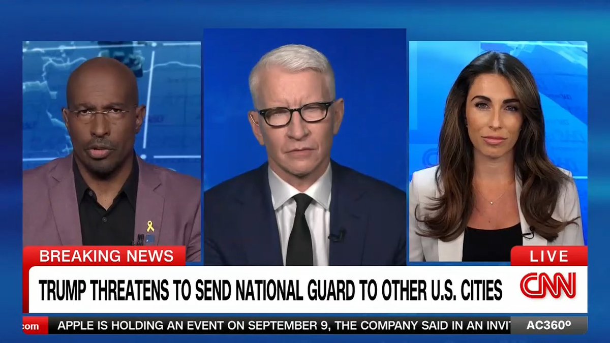"This an unmitigated disaster for those of us who don't lie and pretend that crime isn't a problem": Van Jones on the president's threats to send National Guard troops to other U.S. cities.