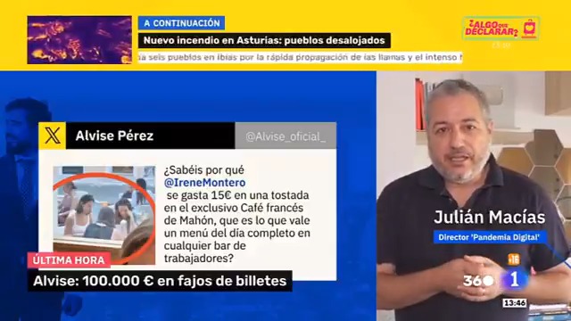 Os dejo mi intervención completa de esta mañana en Mañaneros 360 con Javier Ruiz y el análisis posterior de Euprepio Padula que me parece muy interesante sobre la financiación pública de la mentira y el odio.
