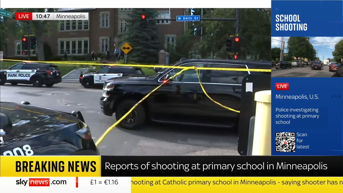 "I am praying for the victims of this heinous attack and their families." The US Department of Homeland Security is monitoring the "horrific shooting" at Annunciation Catholic School Sky's David Blevins explains what we know so far 📺 Sky 501