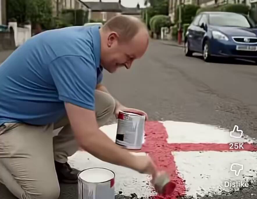 If you want the council to remove something really quickly then paint an England flag on it and they will come straight away. 😂🤣👍👏🏼
