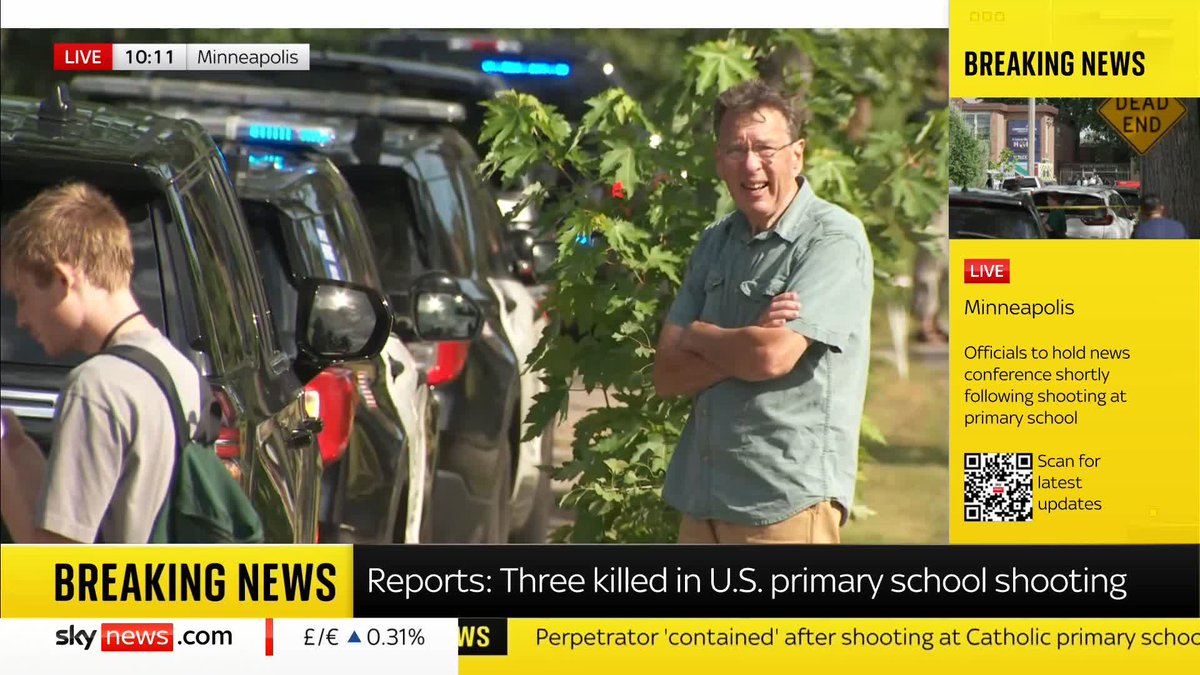 BREAKING: The US Justice Department have stated three people have died in U.S. primary school shooting, including the gunman who has died from self-inflicted gunshot wounds. 📺 Sky 501, Virgin 602, Freeview 233 and YouTube