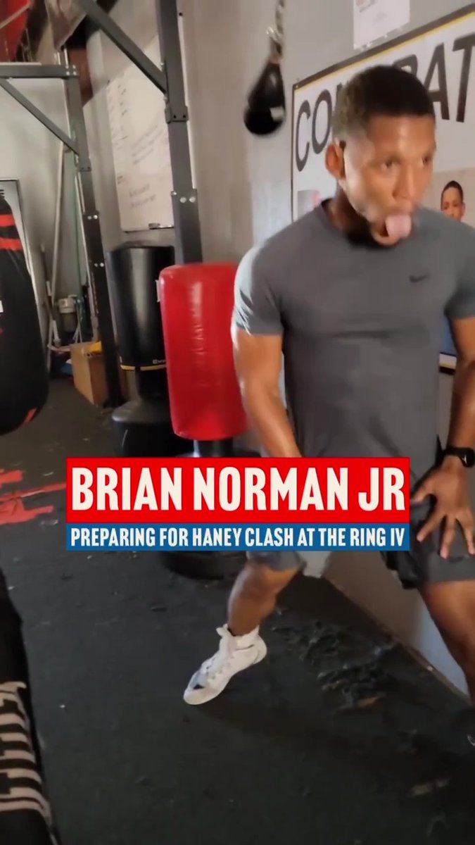 Brian Norman Jr displaying his head movement in the gym ahead of his WBO welterweight world title defence against Devin Haney at The Ring IV 😤 The Ring IV live on DAZN l Nov 22nd in Riyadh 🥊