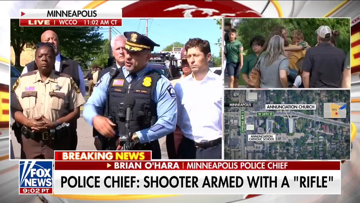 🚨NEW: Minneapolis police chief says they believe there was a single shooter in the Catholic church attack — and that he is “deceased.”