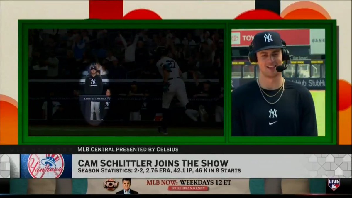 "I'm just trying to figure out how far it went." Cam Schlittler was mesmerized by Giancarlo Stanton's homer last night 😂 #MLBCentral