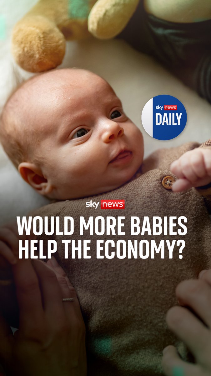 Why aren't people in Britain having more babies? On today’s Sky News Daily, Gareth Barlow is joined by leading demographer Paul Morland to discuss why people in Britain are having fewer children on average, and what could be done to reverse the trend 🔗