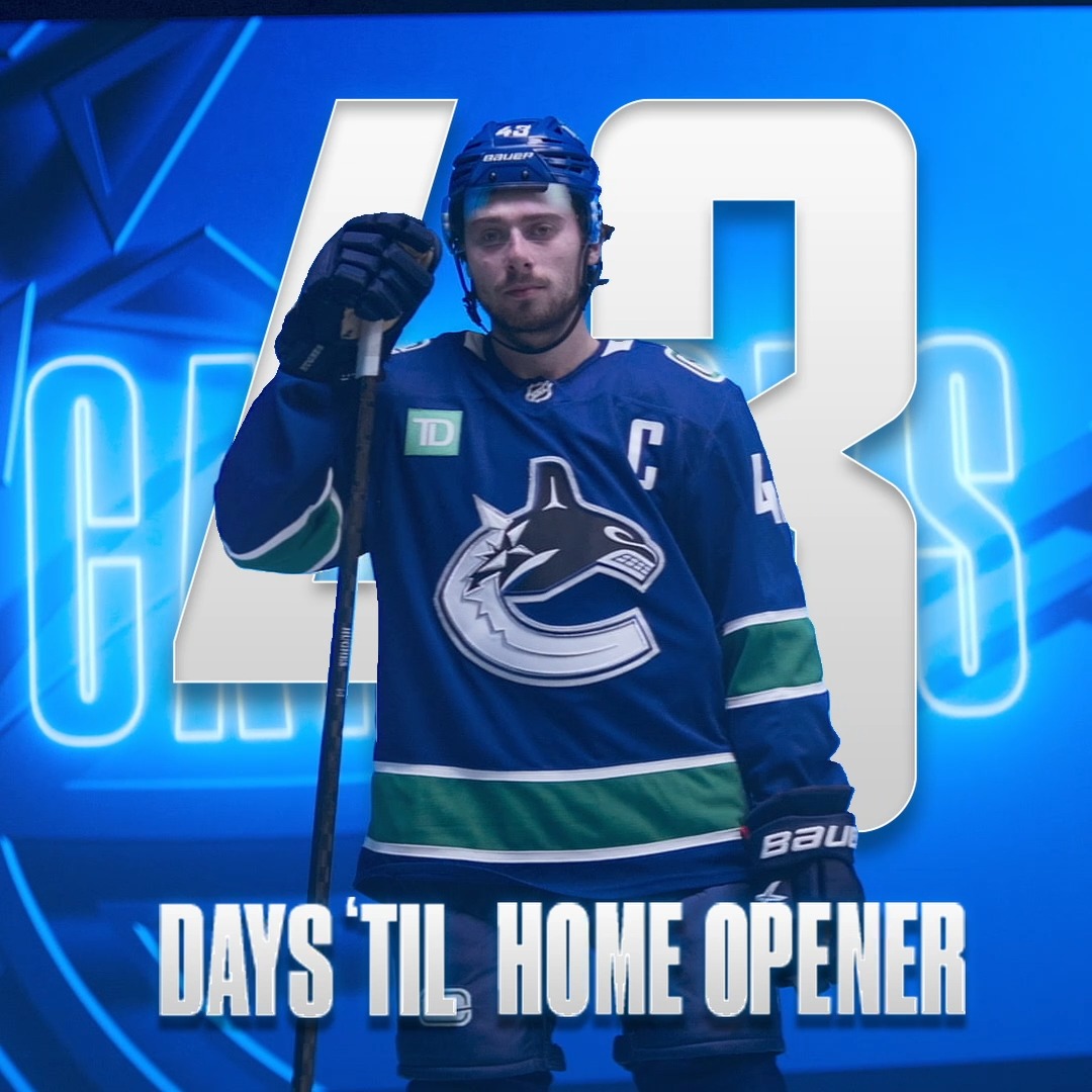 How many days until #Canucks hockey is back? Ask Quinn Hughes.