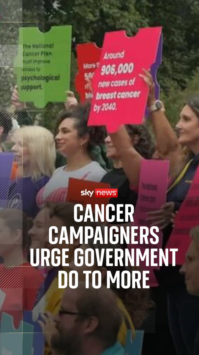 Cancer survivors and those diagnosed with forms of the disease have been outside of Westminster explaining what it is they need from the UK government.