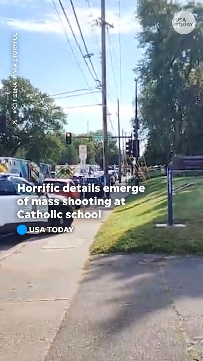 A shooter opened fire on praying children through a church window, killing an 8-year-old and a 10-year-old. Police say the suspect barricaded a door to prevent escape and are calling it an "act of incompressible evil."