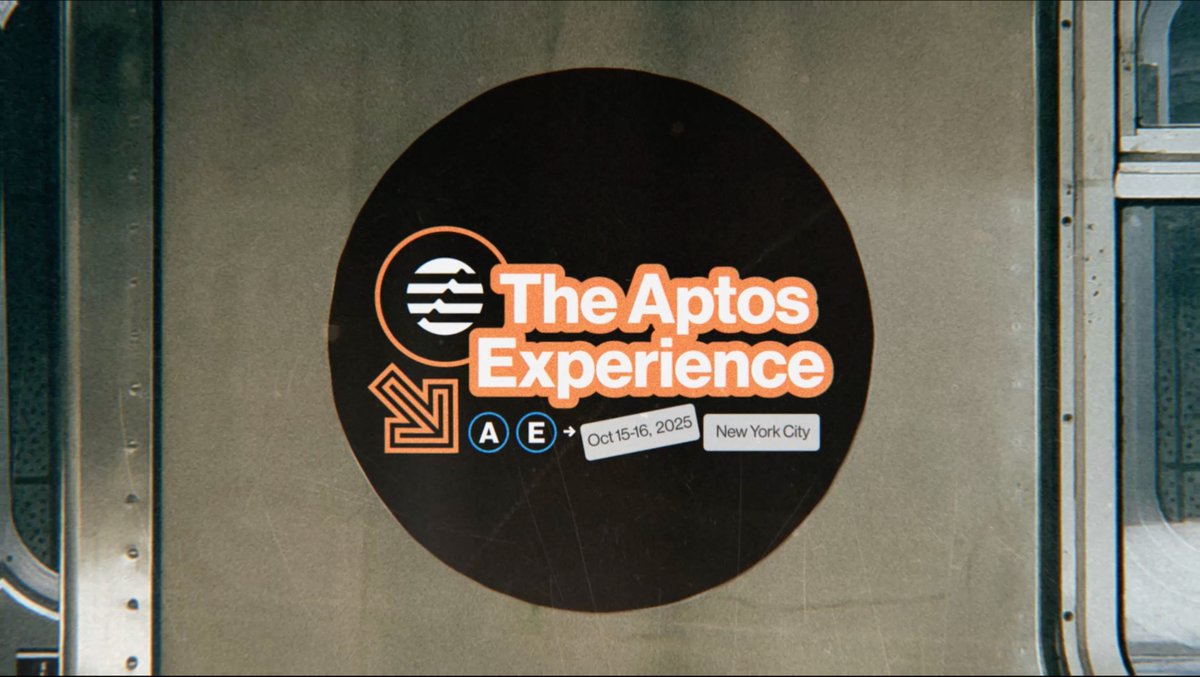 Aptos Experience: NYC | October 15-16, 2025 Get ready for Real World Aptos alpha with voices from Stripe, Jump Crypto 🔥💃🏻, DoubleZero, a16z crypto, Securitize, BlackRock, Shelby, Decibel, &amp; more. Get your early bird tickets now before they're gone 🎟️