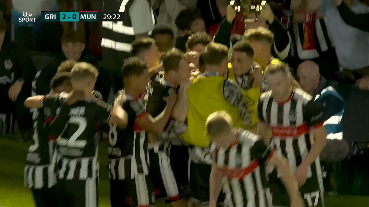 GRIMSBY HAVE ANOTHER! ⚽️⚽️ Absolute bedlam at Blundell Park! 💥 #ITVFootball | #MUFC | #GTFC | #CarabaoCup | Grimsby Town F.C.