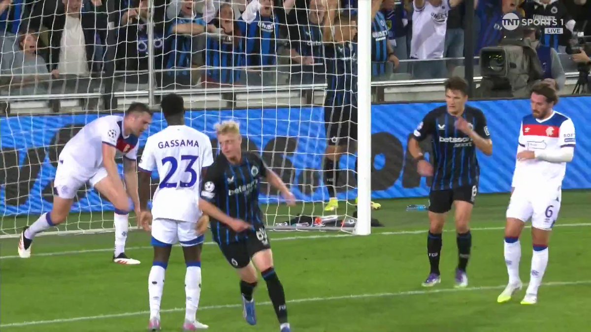 Club Brugge now lead 6-1 on aggregate and are running away with the game against Rangers 🔥 📺 TNT Sports &amp; discovery+ UK