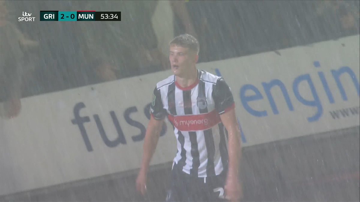 Proper weather this. Don't get this sort of stuff in the Premier League. #ITVFootball | #MUFC | #GTFC | #CarabaoCup