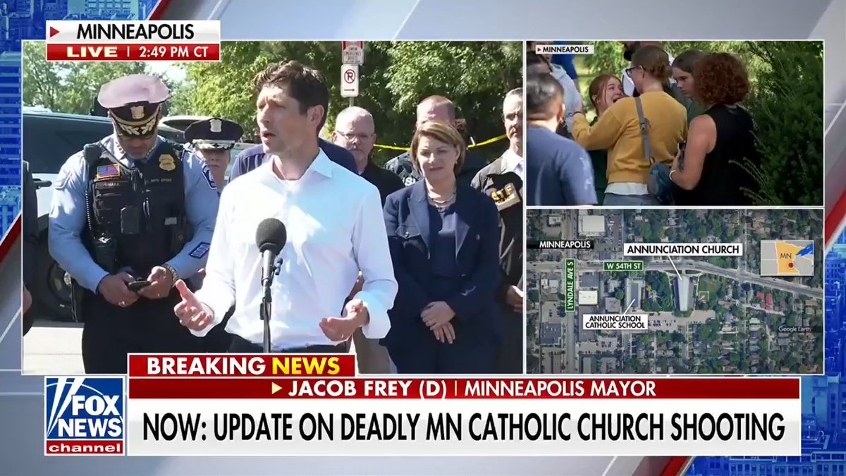 Minneapolis Mayor Jacob Frey thanks school officials for their bravery during mass shooting: "The way that they acted during severe threat and danger was nothing short of heroic."