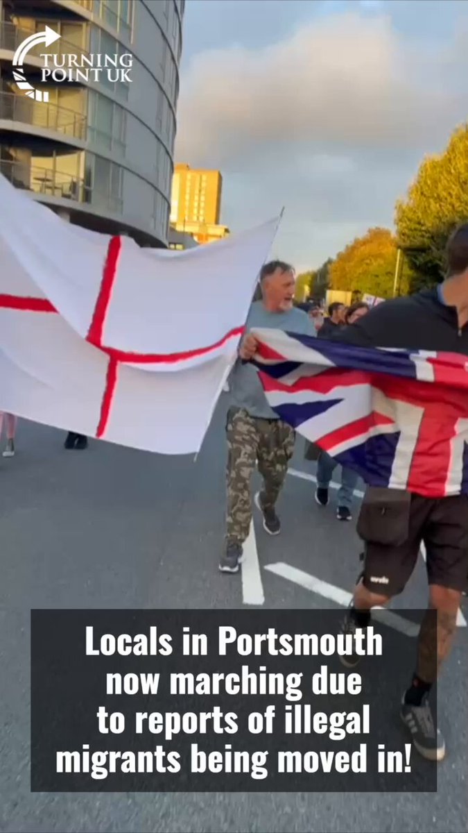 Locals in Portsmouth have now taken to the streets following reports that illegal migrants are being moved into their area!