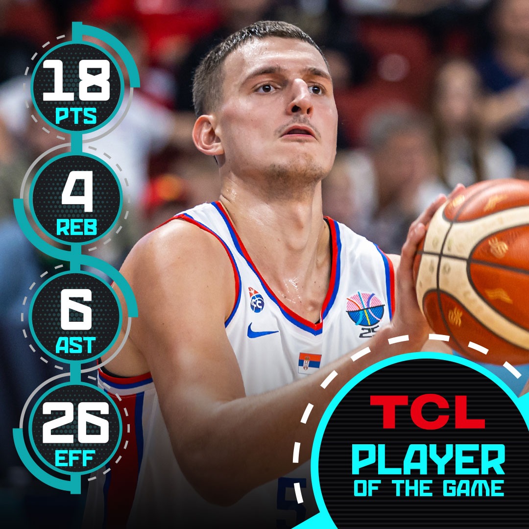 📊 18 PTS | 6 AST | 4 REB Nikola Jovic showing out in Serbia's #EuroBasket opening day win! 🇷🇸