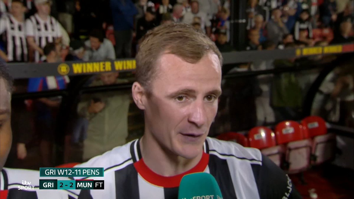 "This will live in the history of this club for a long time!" 🖤🤍 Kieran Green and Tyrell Warren speak with Gabriel Clarke after victory over Manchester United #ITVFootball | #MUFC | #GTFC | #CarabaoCup | Grimsby Town F.C. | 🎙️ Gabriel Clarke