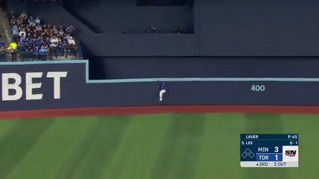 Daulton Varsho will RUN THROUGH A WALL for you!