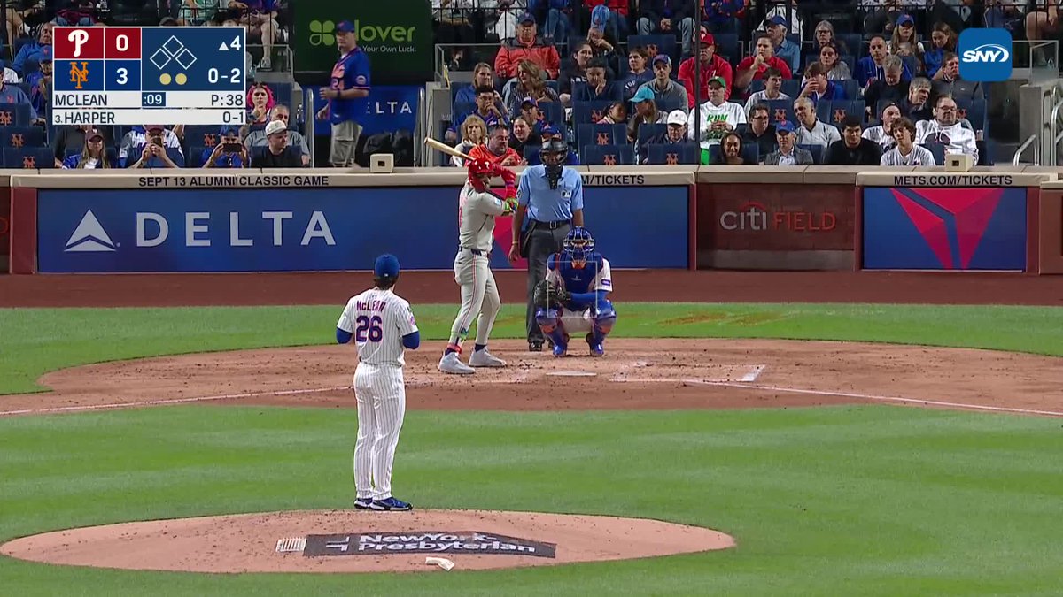 Nolan McLean fans Bryce Harper 🔥