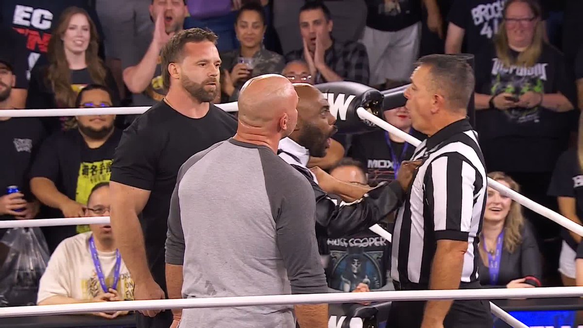 Referee Paul Turner is ready to fight Stokely! Watch #AEWDynamite LIVE on TBS &amp; HBO Max