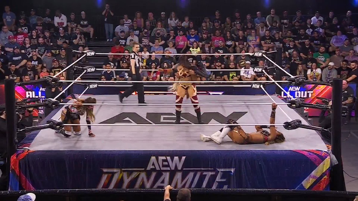 All four women hit the mat! Watch #AEWDynamite LIVE on TBS &amp; HBO Max
