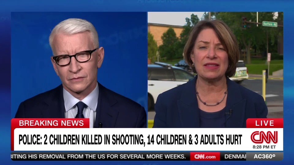 After the deadly shooting at a Minneapolis Catholic church where children were shot while praying, Senator Amy Klobuchar says "if that isn't enough to move people that we have to make some changes in this country, I don't know what is."