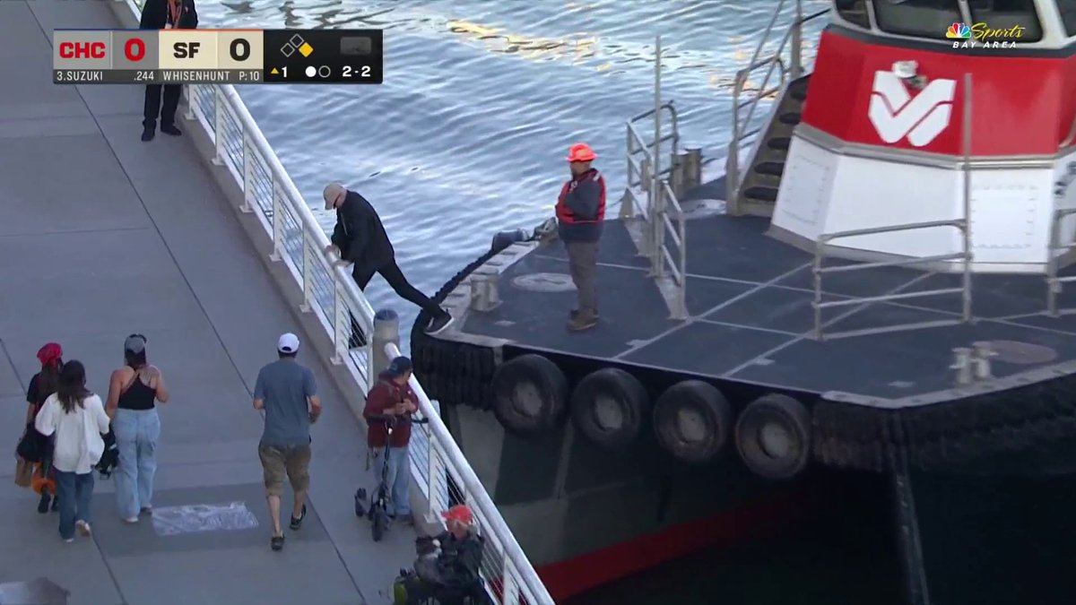 That's one way to pull up to the ballpark 😅
