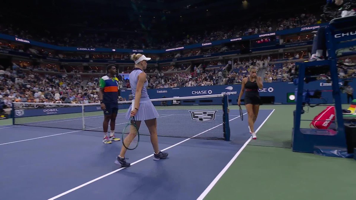 It took nearly an hour, but Aryna Sabalenka takes the first set 7-6 in a tiebreak.