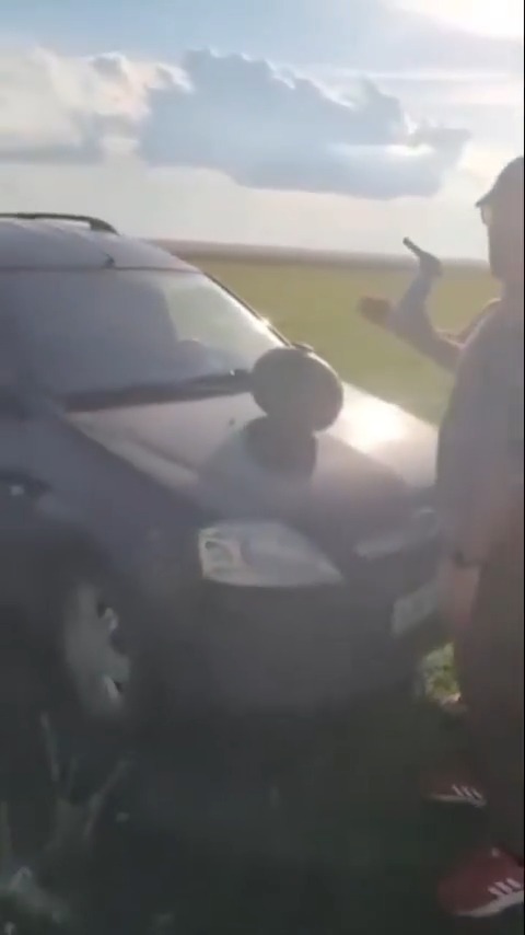 Drunk Russians decide that blowing up a watermelon on the roof of a car is a great idea. It unfolds exactly as you'd expect it would... 😎💣 #rural #fireworks #russia #russians #watermelon #alcohol #drunk #OSHA #FAFO