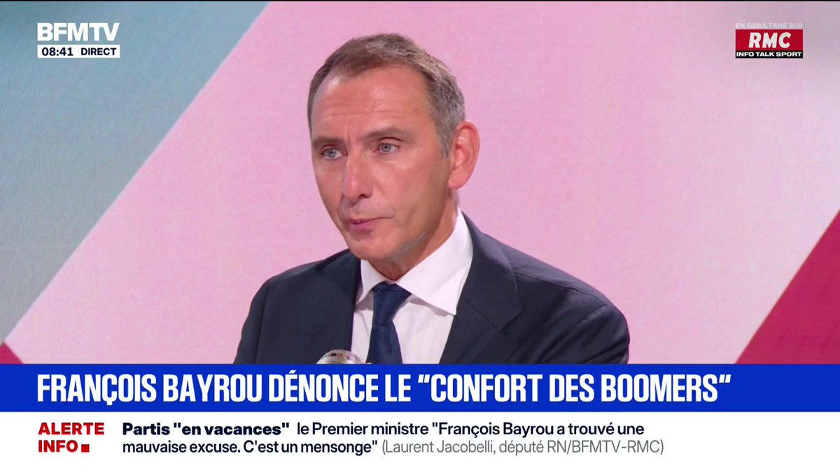 💬"Ce sont des gens qui n'ont pas volé leur argent, qui ont respecté les règles" Laurent Jacobelli (RN) évoque la déclaration de François Bayrou sur le "confort des boomers"