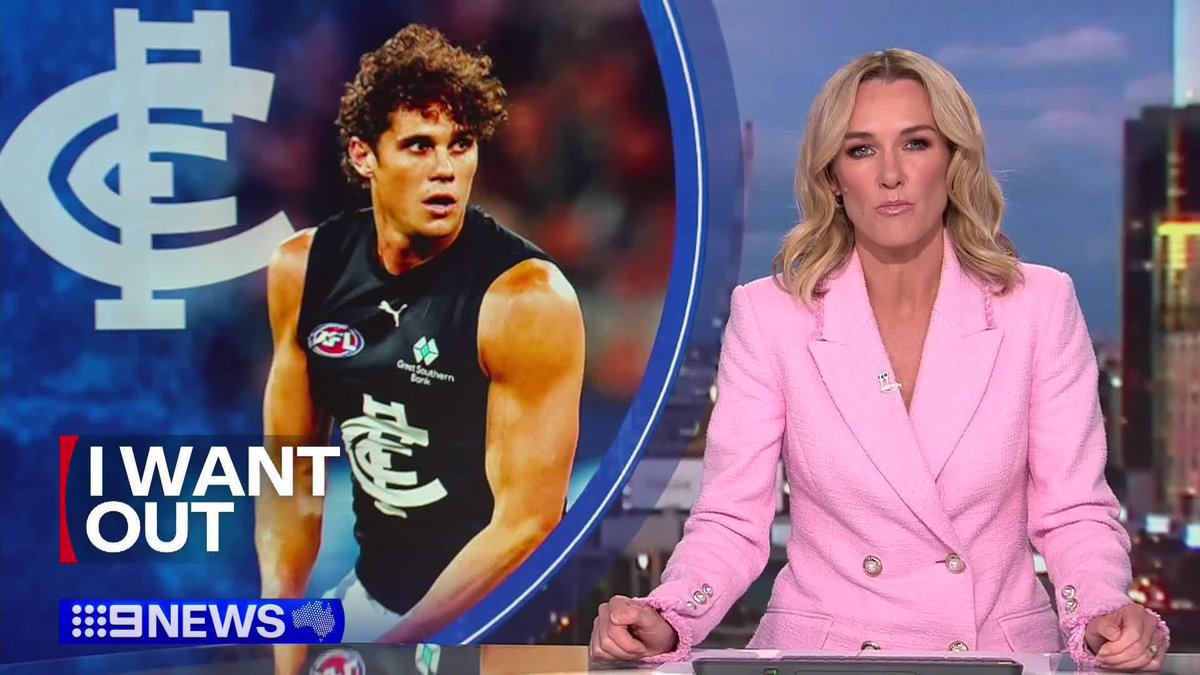Carlton star Charlie Curnow dropped a bombshell at Princes Park today, telling the club he wants out. Tom Morris #9News