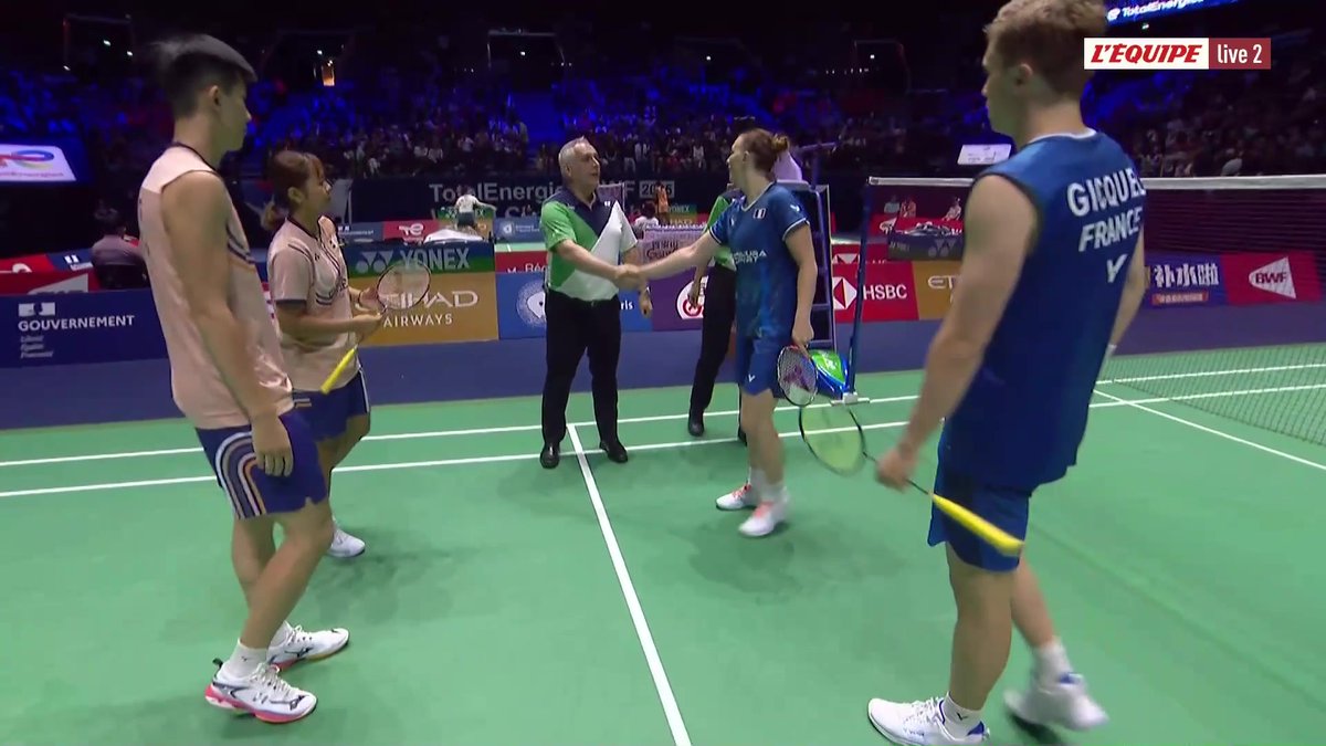 Delphine Delrue et Thom Gicquel pour poursuivre leur rêve de médaille ! Ça passe par ce huitième de finale... Les Mondiaux à suivre sur L'Équipe live > #lequipeBADMINTON #Paris2025 #BWFWorldChampionships