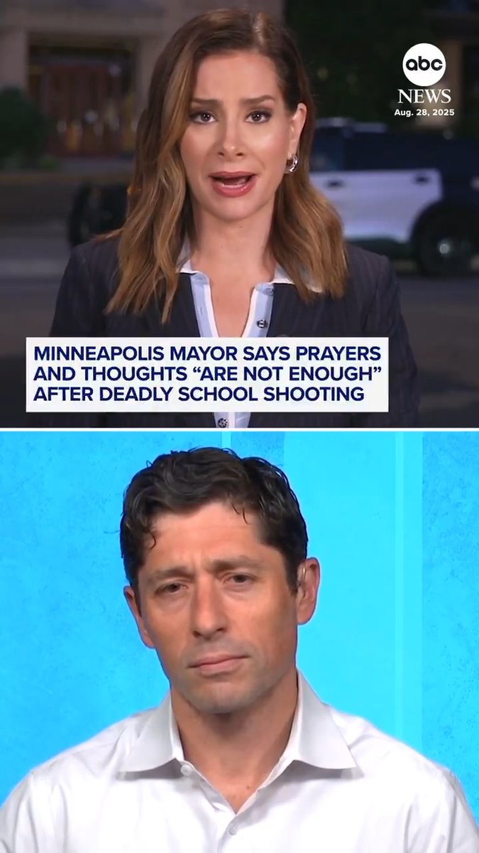 Minneapolis Mayor Jacob Frey calls for change in the aftermath of the deadly shooting at Annunciation Catholic School: “The truth is that there needs to be change so that we don’t have another mayor in another month-and-a-half talking about a tragedy that happened in their city.”