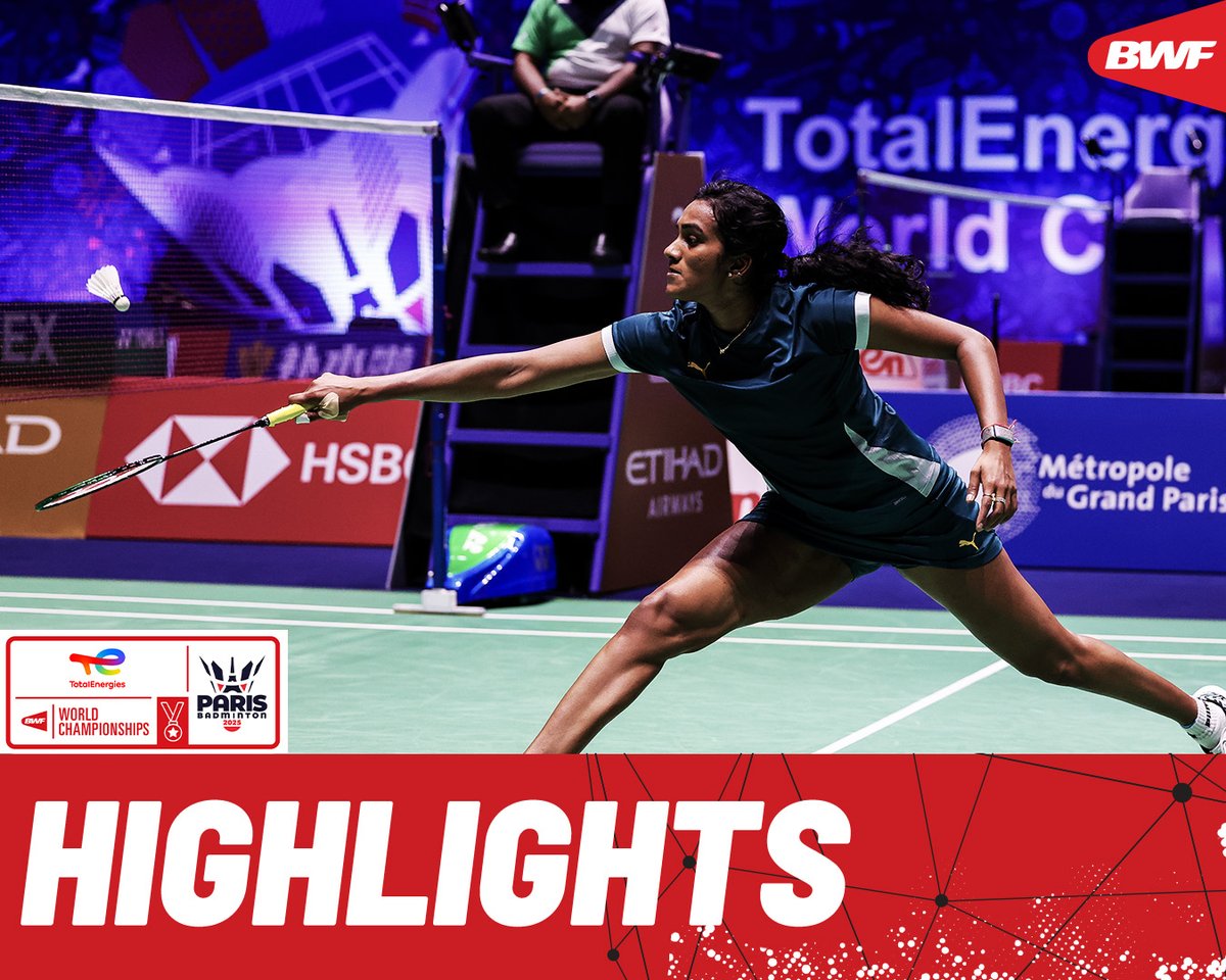 Pusarla V. Sindhu 🇮🇳 faces up to No.2 seed Wang Zhi Yi 🇨🇳. #BWFWorldChampionships #Paris2025