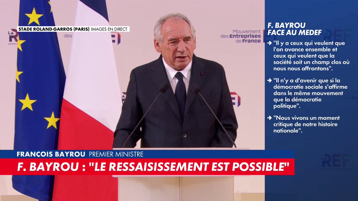 François Bayrou : «Un monde est en train de s’éteindre»